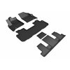 3D Mats Usa Custom Fit, Raised Edge, Black, Thermoplastic Rubber Of Carbon Fiber Texture, 5 Piece L1BC04001509